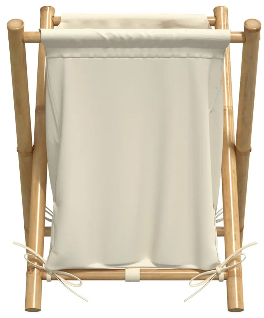 Cesto de roupa 45x55x63,5 cm bambu creme