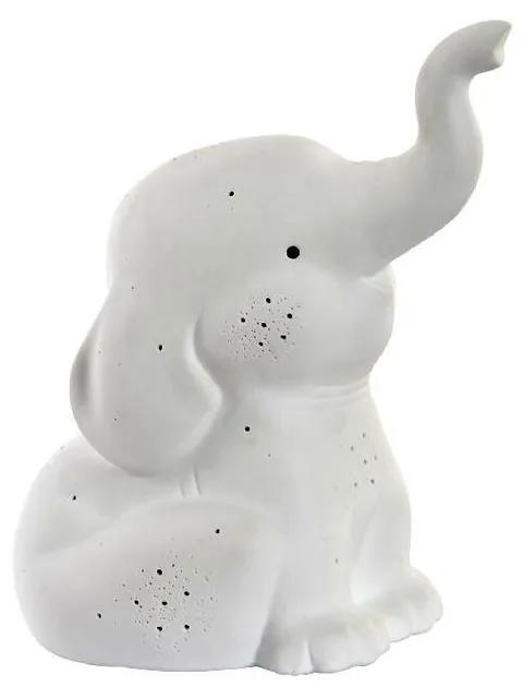 Lâmpada de mesa DKD Home Decor Branco Porcelana 25W 220 V LED Elefante (19.5 x 13 x 22 cm)