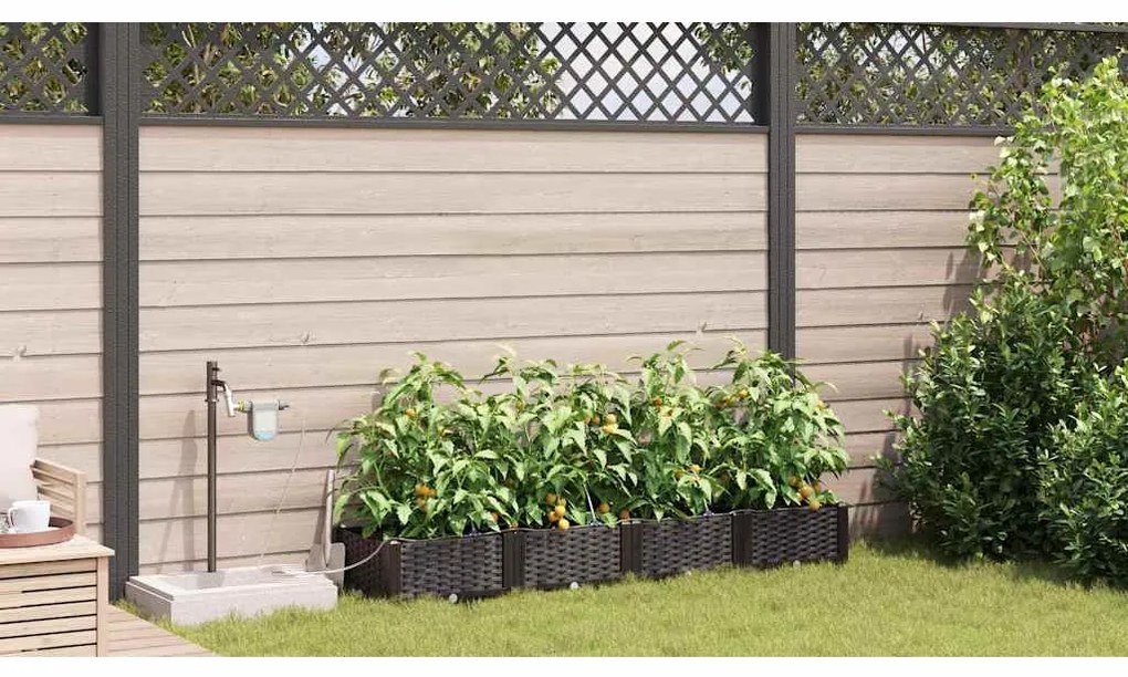 Jardineiras de Jardim 1 pc Castanho 160 x 40 x 22 cm Plástico