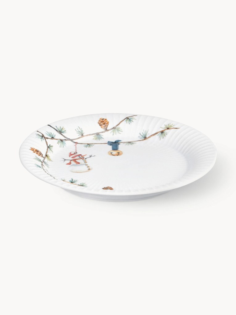 Pratos de pequeno-almoço em porcelana artesanal Hammershøi, conjunto de 4