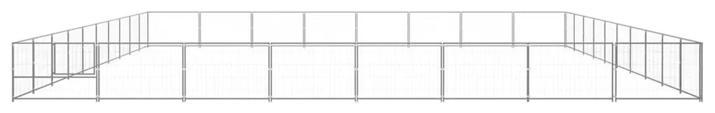 Canil para cães 80 m² aço prateado