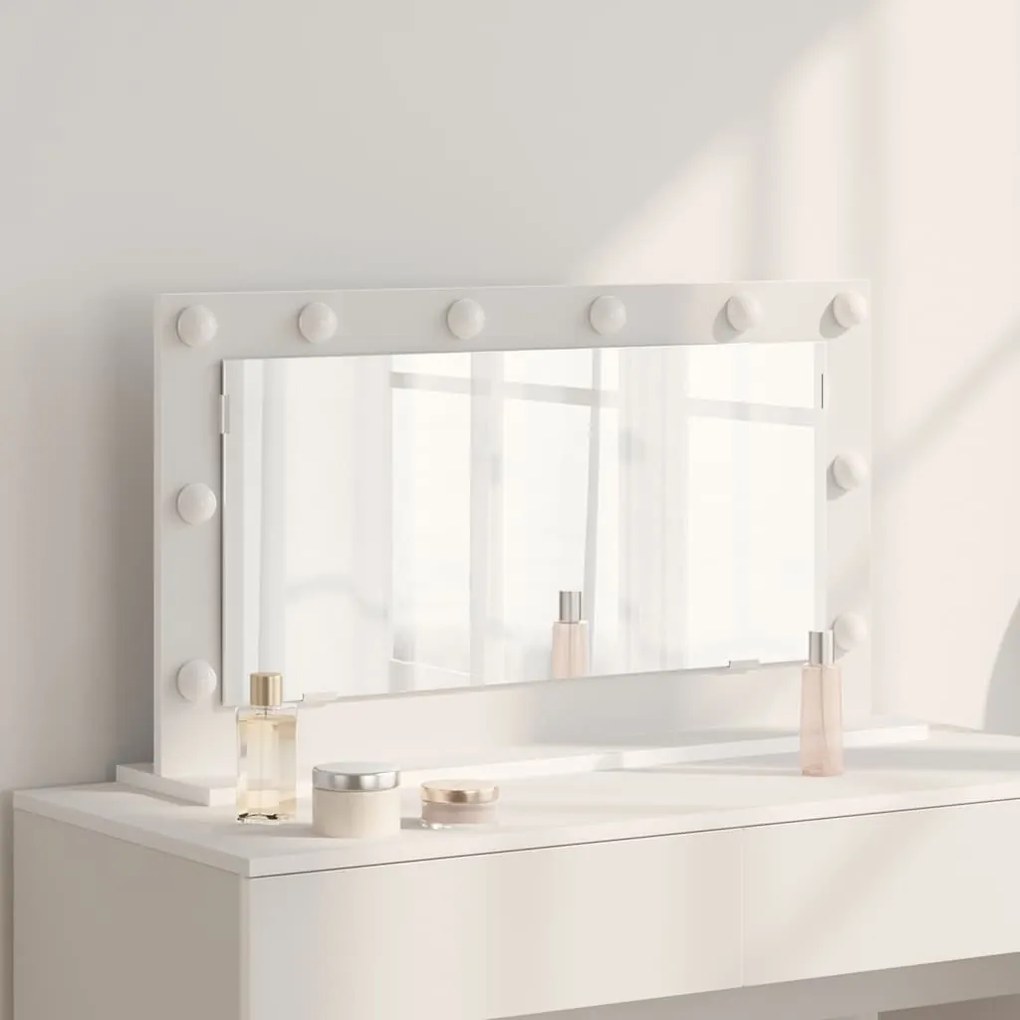 Espelho de Vanidade com Luzes LED Branco 80x45x18 cm