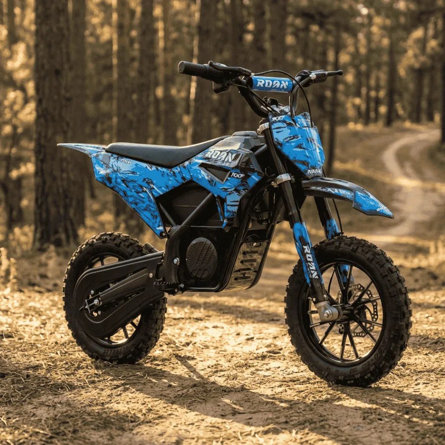 Mini moto elétrica para crianças 550W ROAN RXF até 25 km/h Com Limitador (24V-12AH) 10/10 Azul