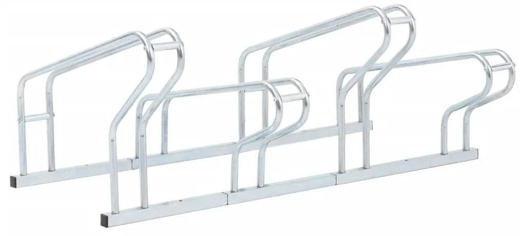 Suporte independente para 4 bicicletas aço galvanizado