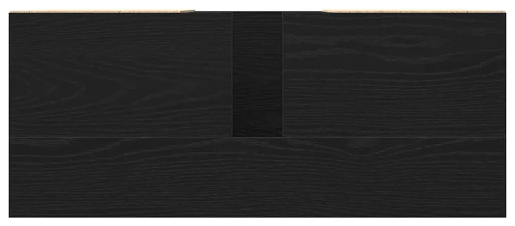 Gabinete de Pia vidaXL Preto Carvalho 80x33x60 cm Madeira de Engenhari
