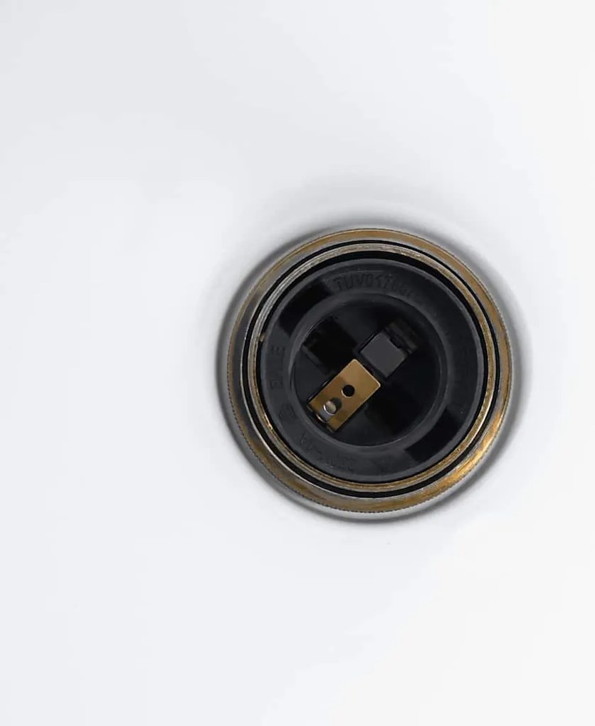 Candeeiro suspenso regulável altura E27 branco brilhante Ø22cm