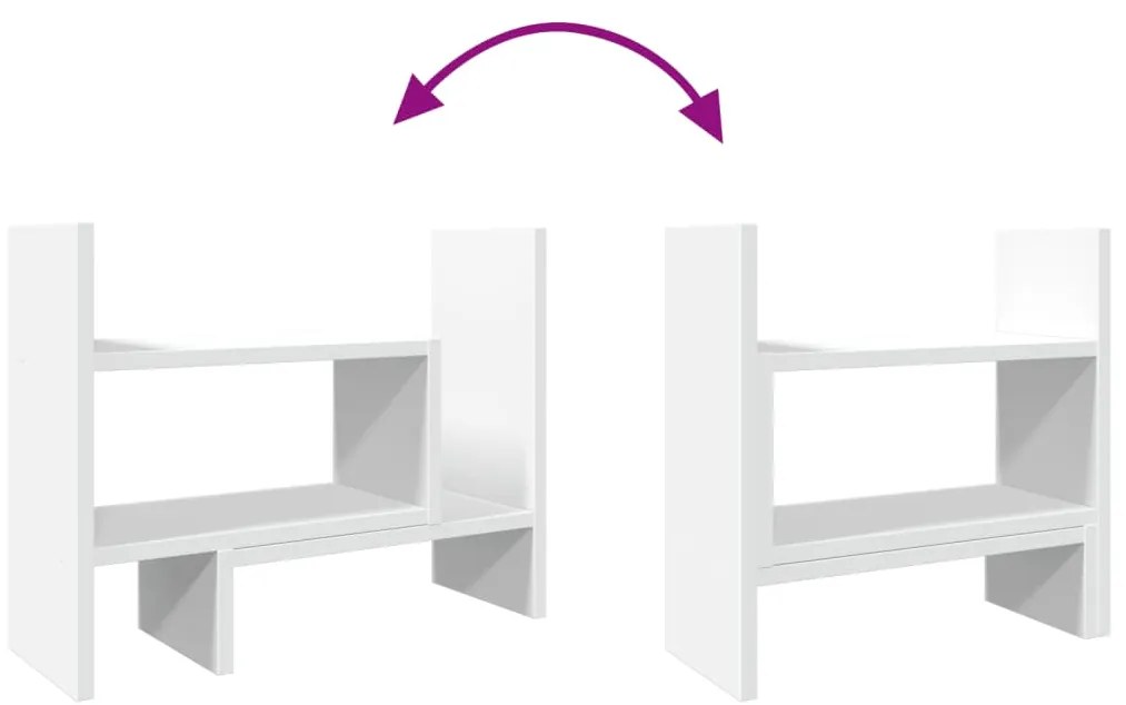 Organizador de secretária 38,5x17x39cm derivados madeira branco