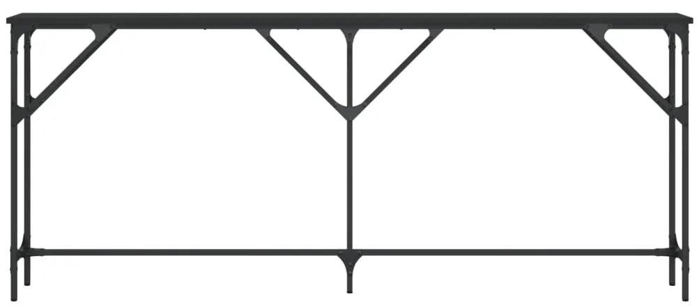 Mesa consola 180x23x75 cm derivados de madeira preto