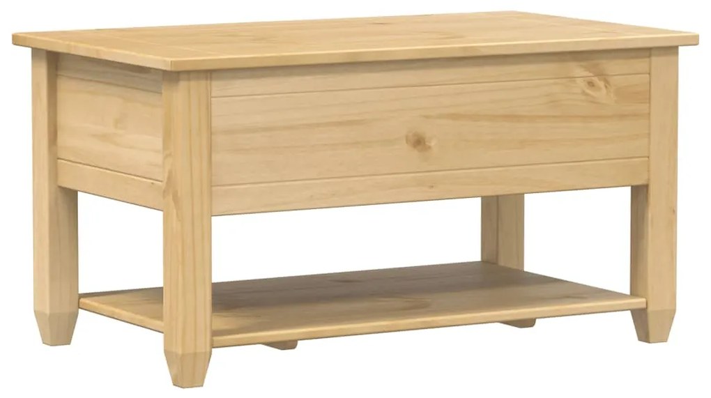 Mesa de centro com gavetas Corona 85x50x45 cm pinho maciço