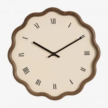 Relógio De Parede Ø35 Cm Em Mdf Axley Castanho Caramelo - Sklum