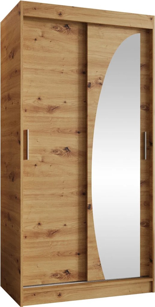 Roupeiro Hartford 498, Carvalho Artisan, 200x100x62cm, 99 kg, Portas para roupeiro: Deslizante