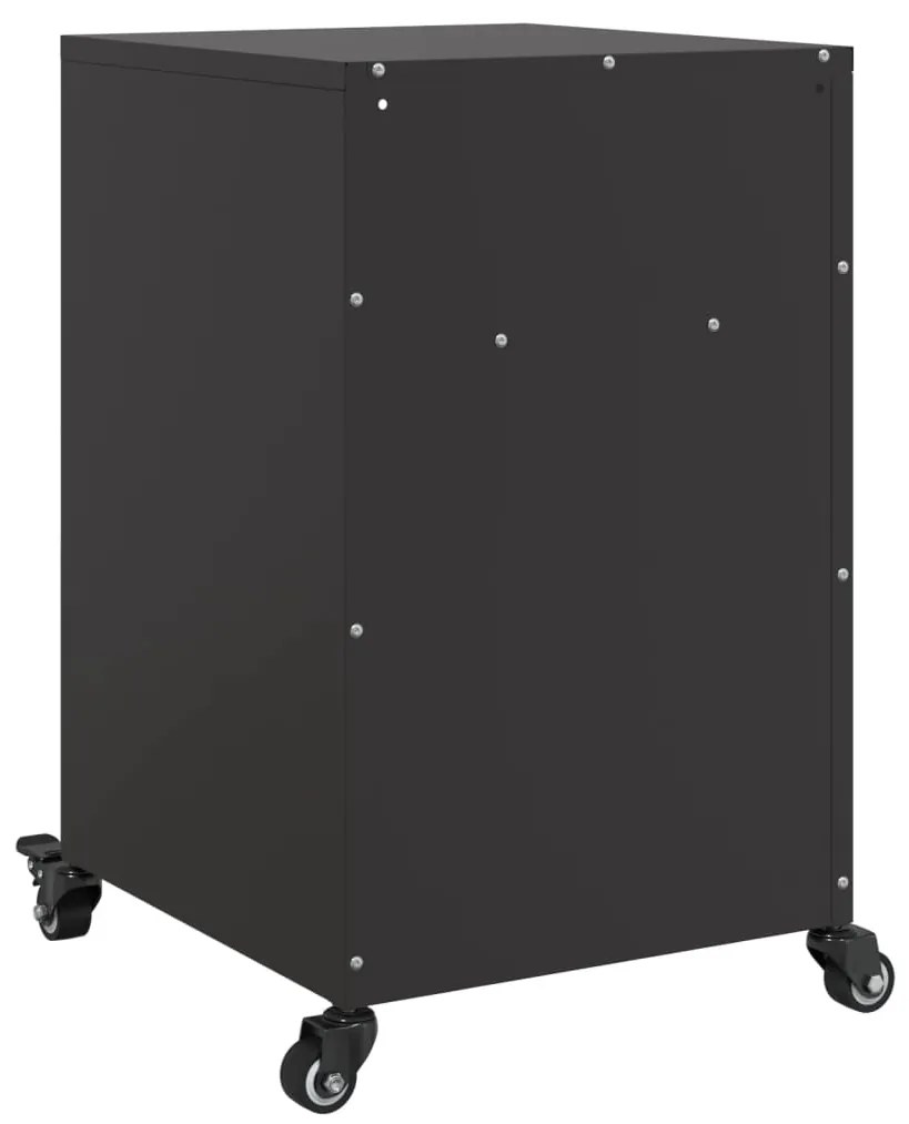 Mesas de cabeceira 2 pcs 36x39x59 cm aço preto
