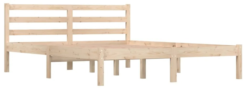 Estrutura de cama 140x190 cm pinho maciço