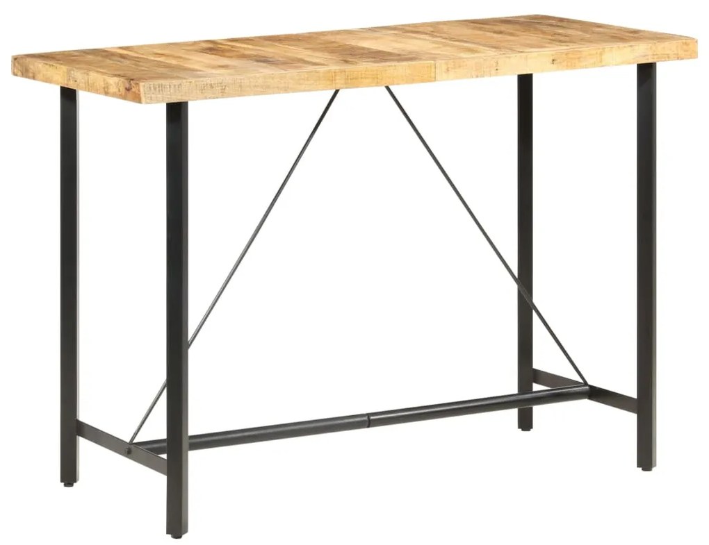 Mesa de bar 150x70x107 cm madeira de mangueira áspera