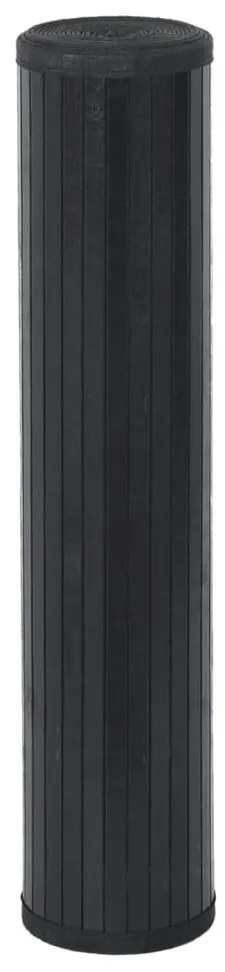 Tapete quadrado 100x100 cm bambu preto