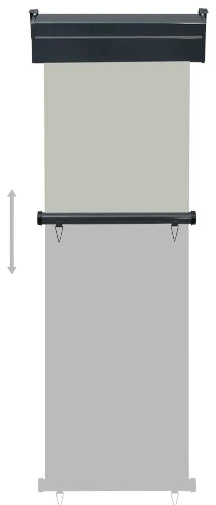 Toldo lateral para varanda 60x250 cm cinzento