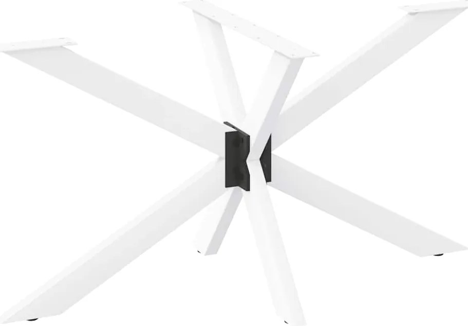 Pé de mesa de jantar em formato de aranha, branco, 120x68x(72-73) cm,