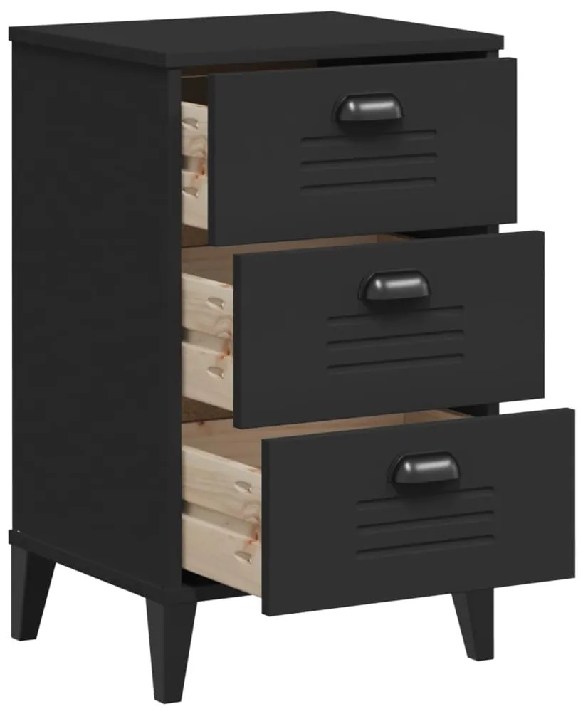 Mesa de cabeceira VIKEN derivados de madeira preto