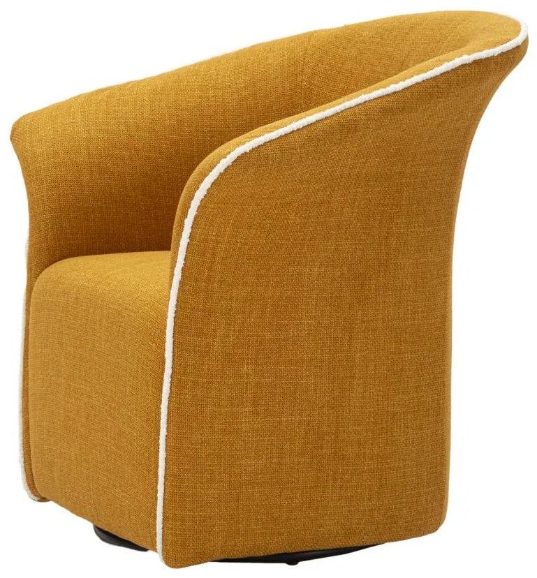 POLTRONA GIRATÓRIA 83,5x66x80 CM (ALTURA DO ASSENTO: CM 42) MOSTARDA