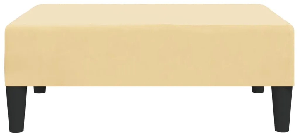 Apoio de pés 78x56x32 veludo cor creme