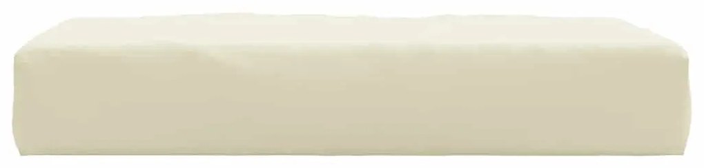 Almofadão para sofá de paletes 60x60x9,5 cm tecido cor creme