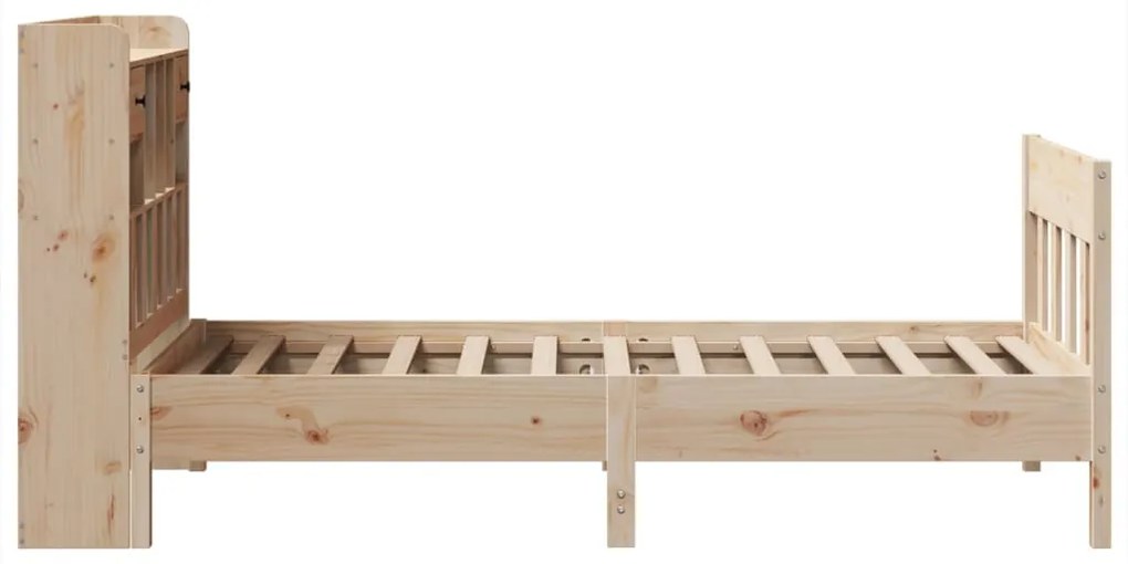 Cama sem colchão 75x190 cm madeira de pinho maciça