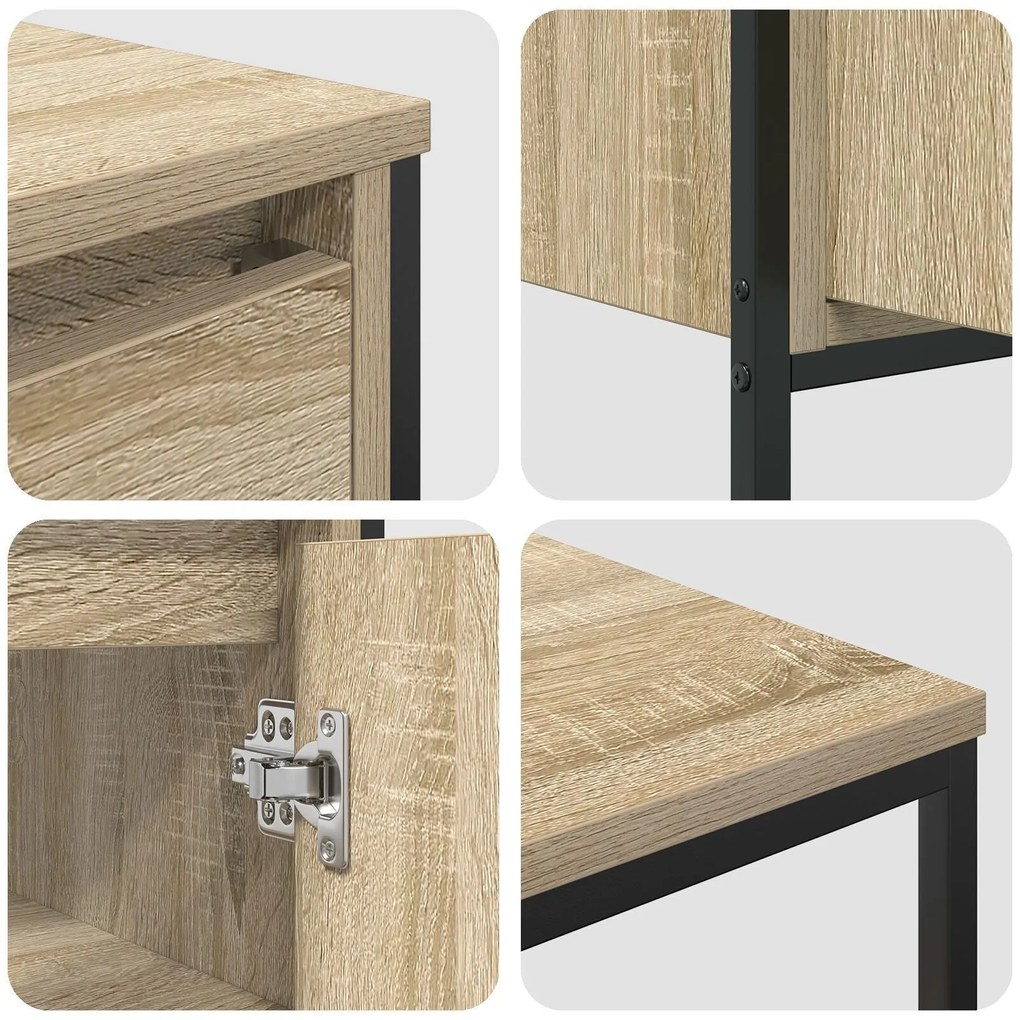 Conjunto de Móveis de Banheiro de 3 Peças Carvalho Sonoma Madeira Inge
