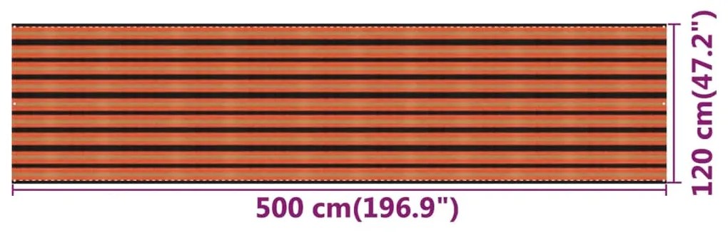 Tela de varanda 120x500 cm PEAD multicor
