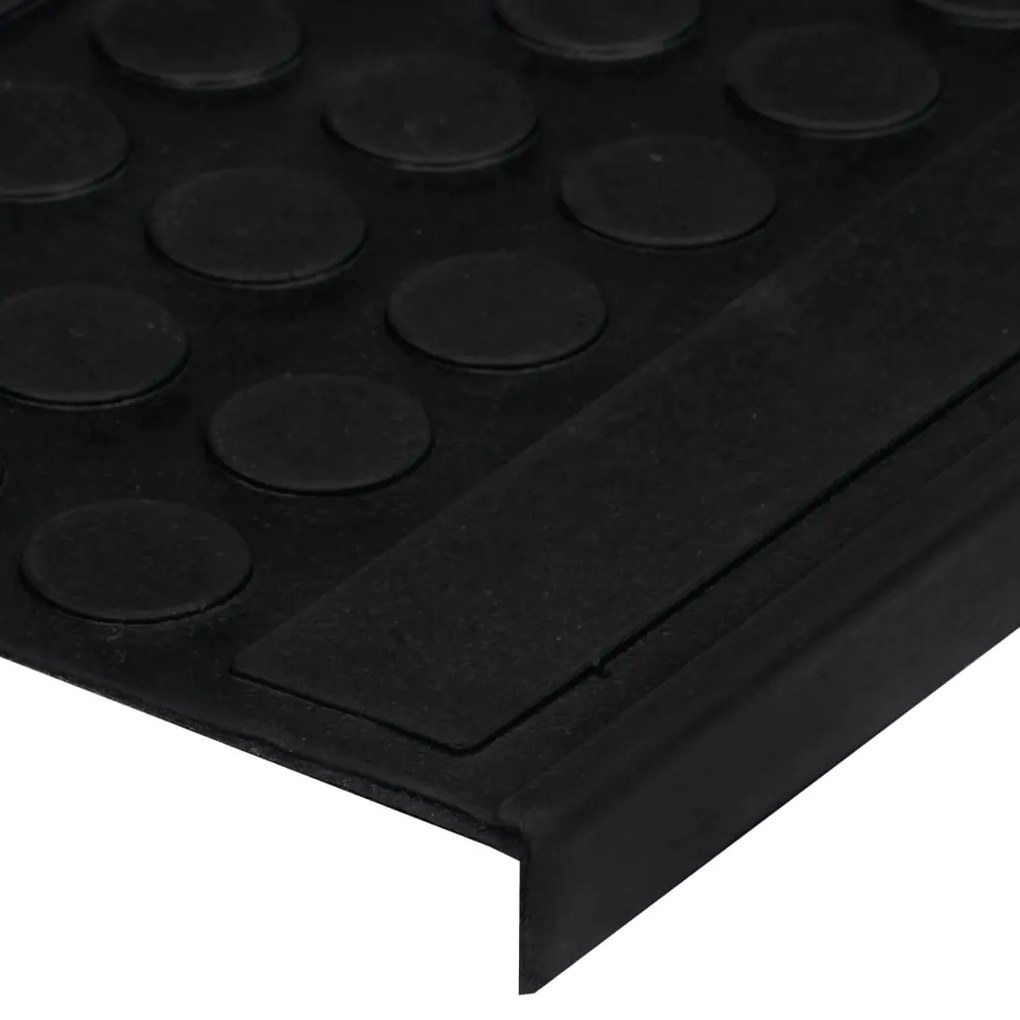 Tapetes para degraus de escada 10 pcs 25x75 cm borracha