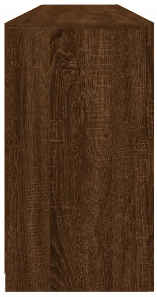 Aparador com luzes LED 162x37x67 cm carvalho castanho