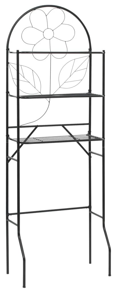 246722 vidaXL Toalheiro preto 60x33x174 cm