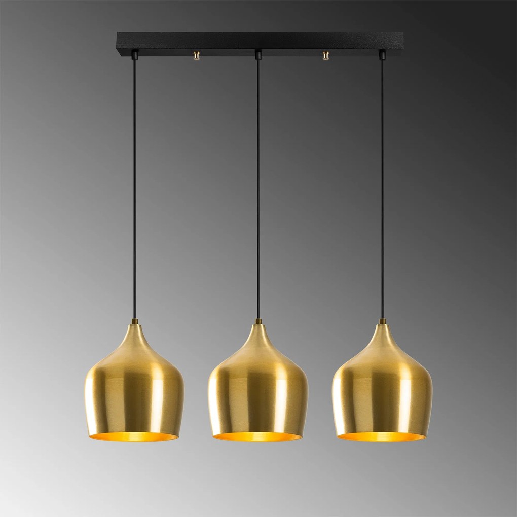 Candeeiro de Teto Dodo – Dourado – 72 x 22 cm