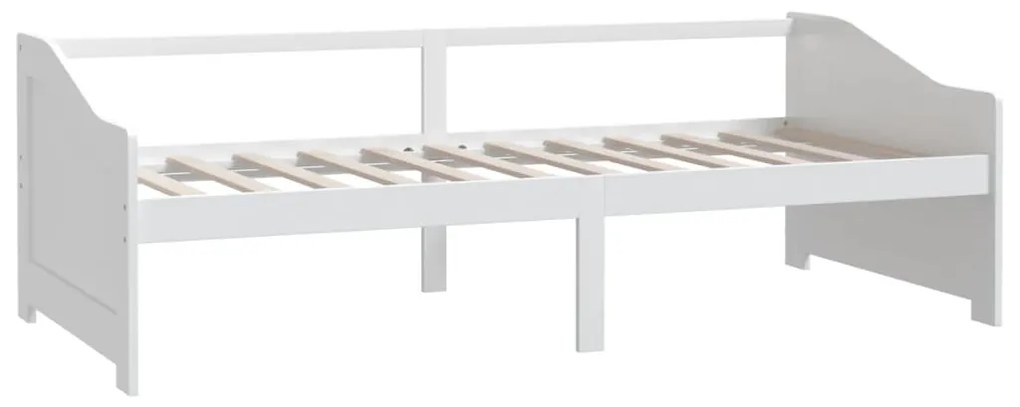 Sofá-cama de 3 lugares 90x200 cm madeira de pinho maciça branco