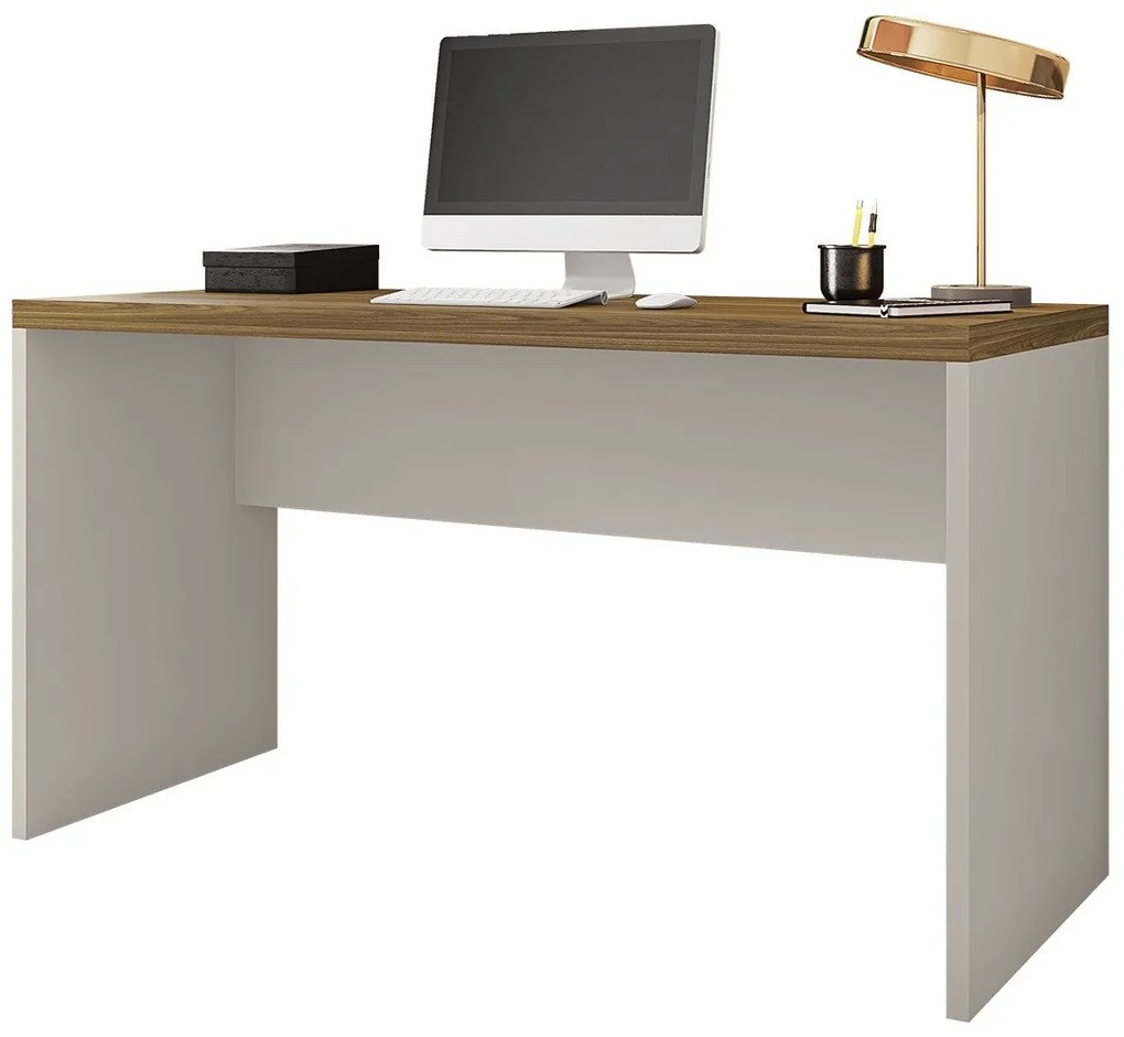 Secretária STUDIO SIMPLE – 136x60x75 cm – Bilaminado Cor de Mel e Caca