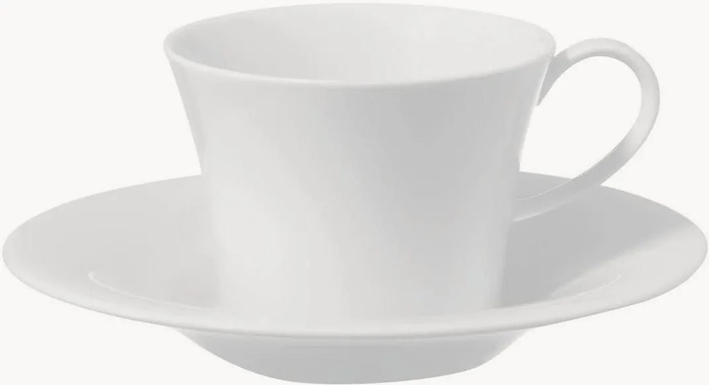 Chávenas de chá de porcelana artesanal Berlin com pires, conjunto de 2