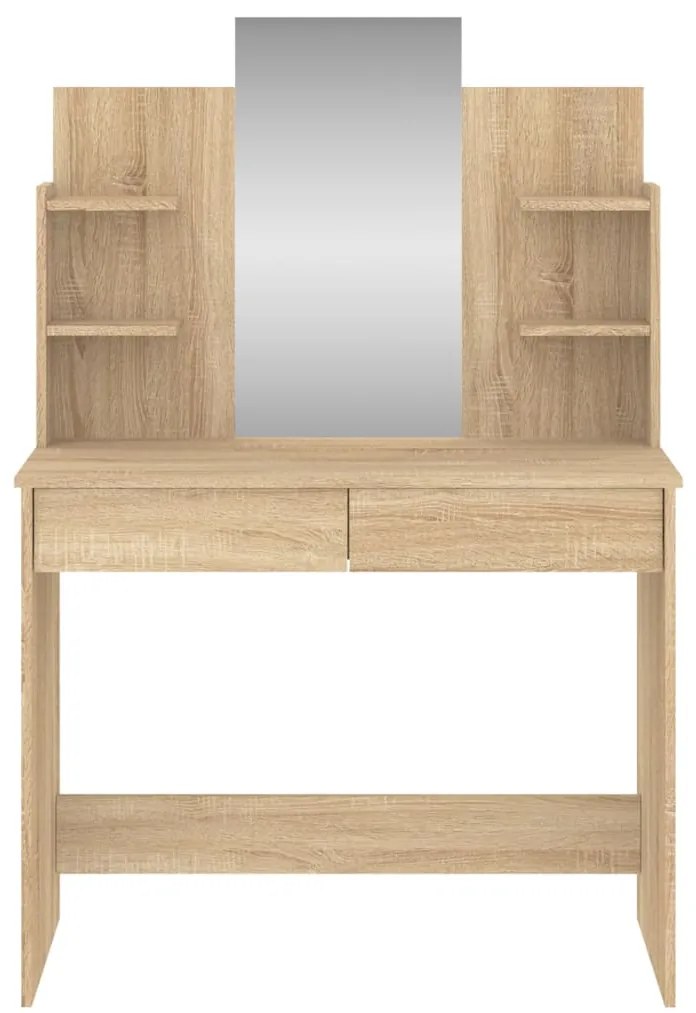 Toucador com espelho 96x39x142 cm cor carvalho sonoma