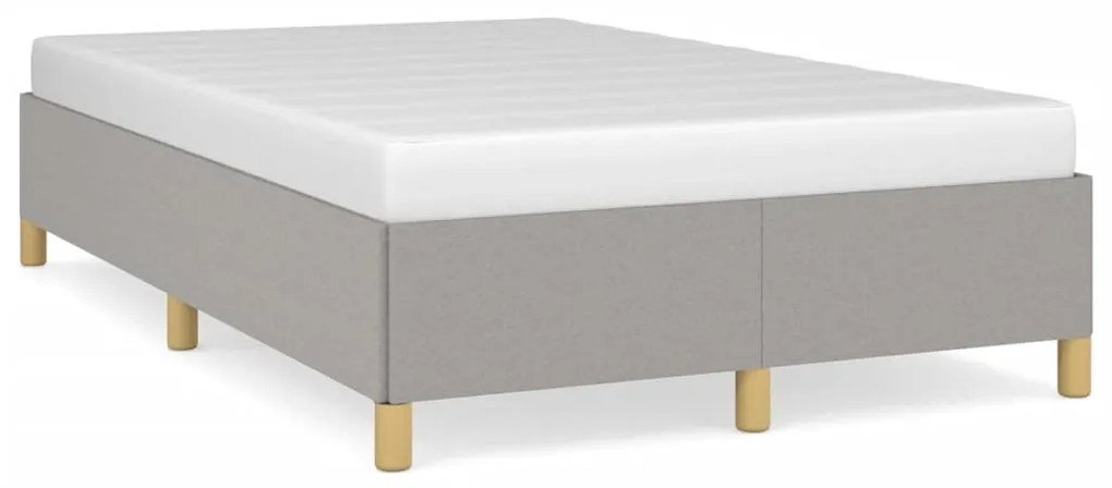 vidaXL Estrutura de cama sem colchão cinza claro tecido