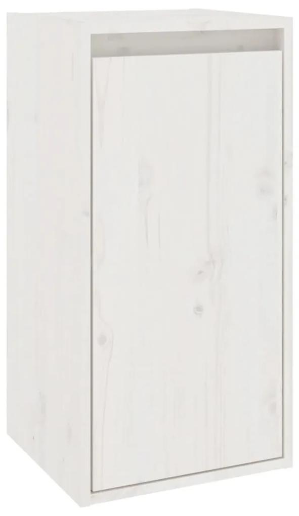 Móveis de TV 4 pcs madeira de pinho maciça branco