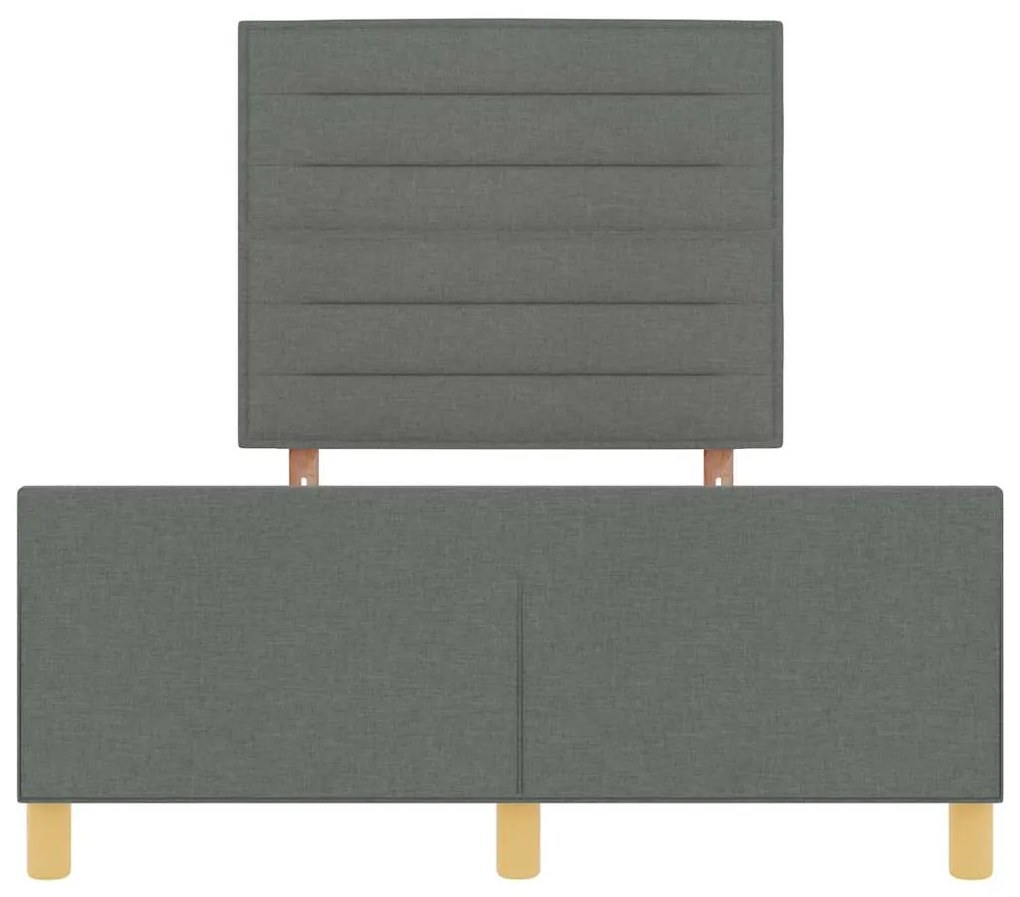 Estrutura de Cama de Tecido Cinza Escuro vidaXL 120x190 cm