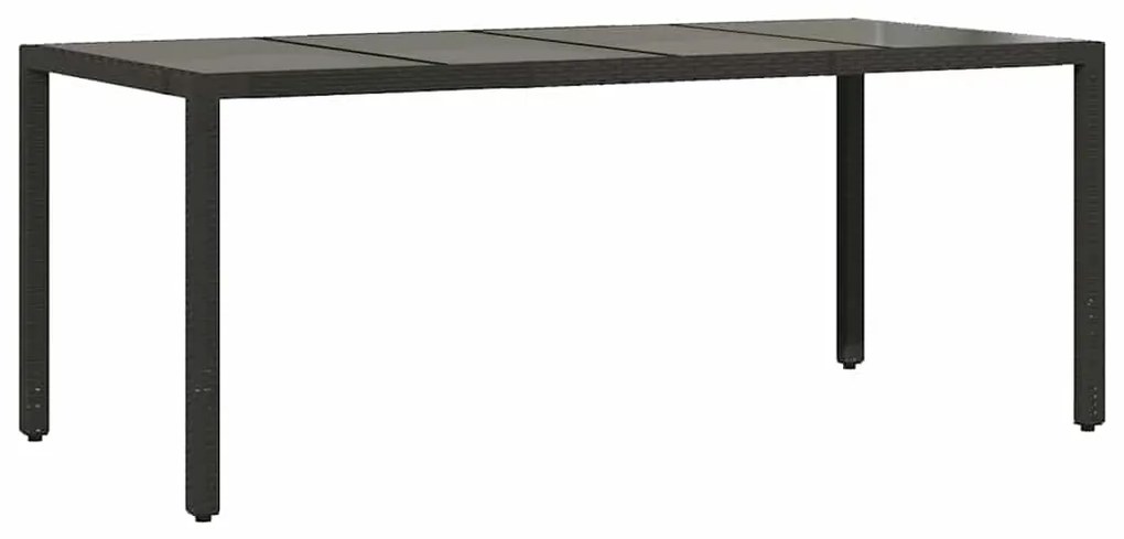 Conjunto de Jantar de Jardim de 9 Peças vidaXL Preto Rattan Polimérico