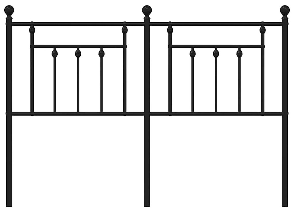 Cabeceira de cama 135 cm metal preto