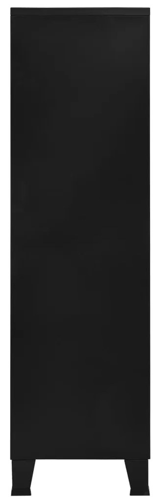 Roupeiro industrial 90x40x140 cm aço preto