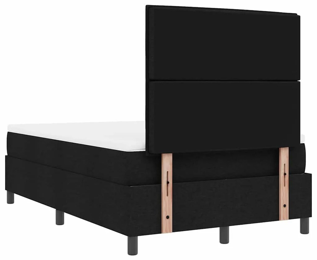 Cama Box com Colchão Preto 120x200 cm Tecido