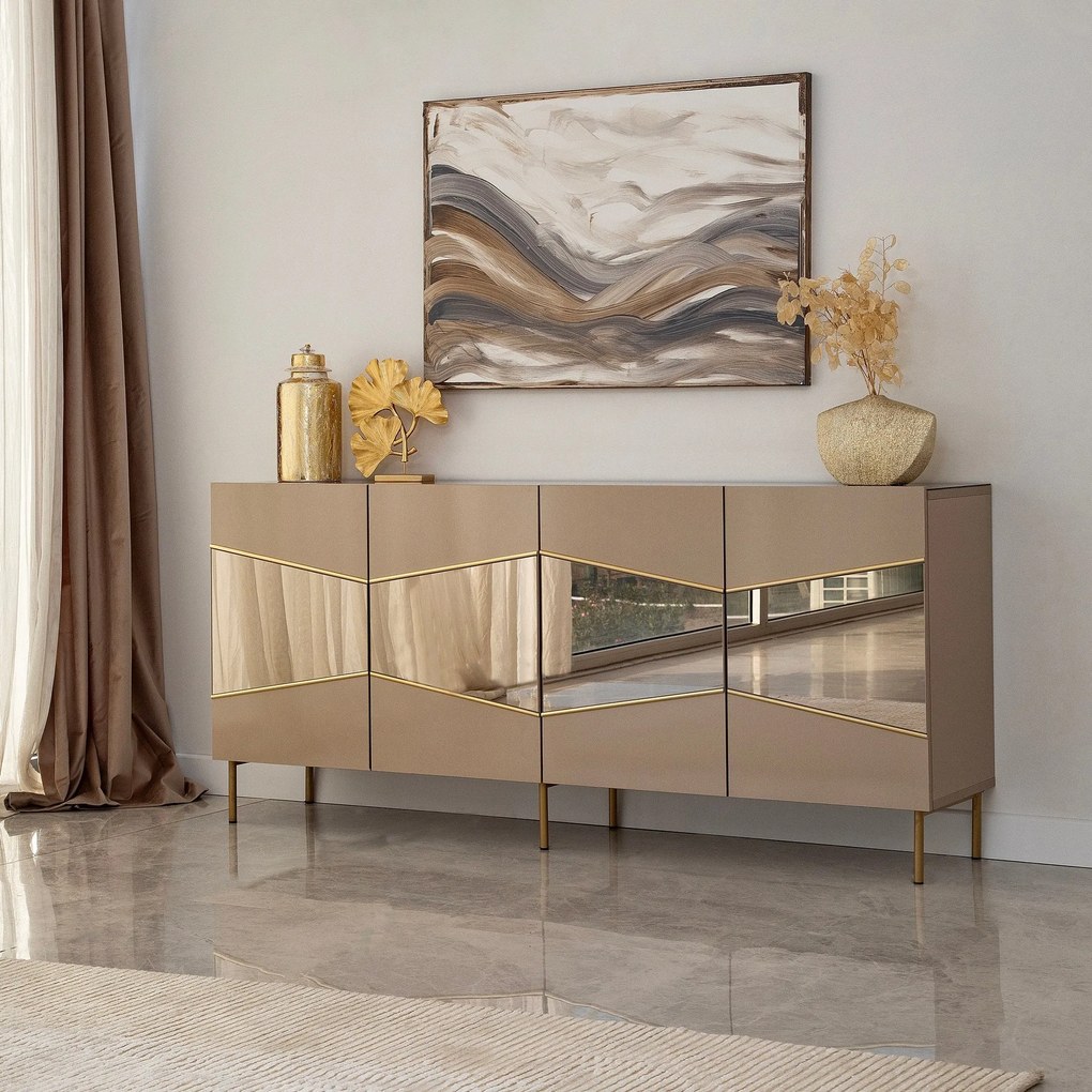 Console Nice – Bronze Gold – 180 cm x 80 cm x 40 cm