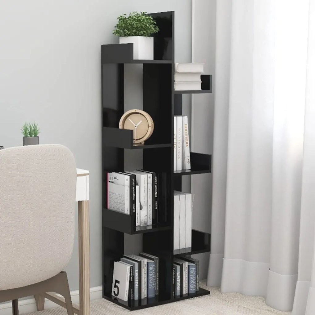 vidaXL Estante 48x25,5x140 cm derivados de madeira preto