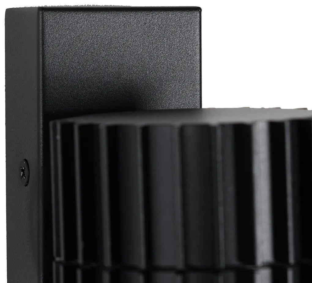 Candeeiro de parede exterior design preto IP44 - Boris