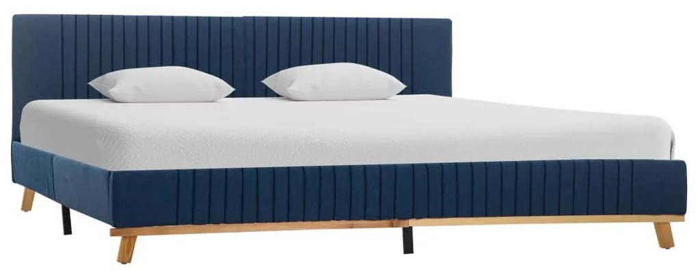 vidaXL Estrutura de cama 160x200 cm tecido azul