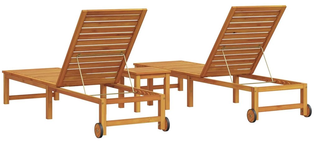 Espreguiçadeira com Mesa em Madeira Sólida de Acácia, vidaXL Espreguiç