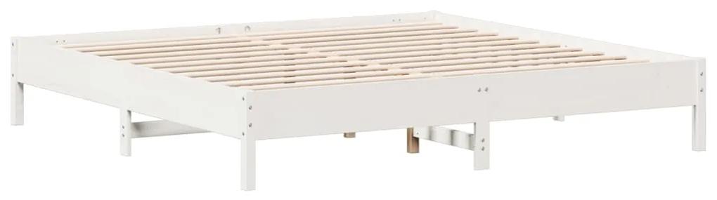 Estrutura de cama madeira de pinho maciça 180x200 cm branco