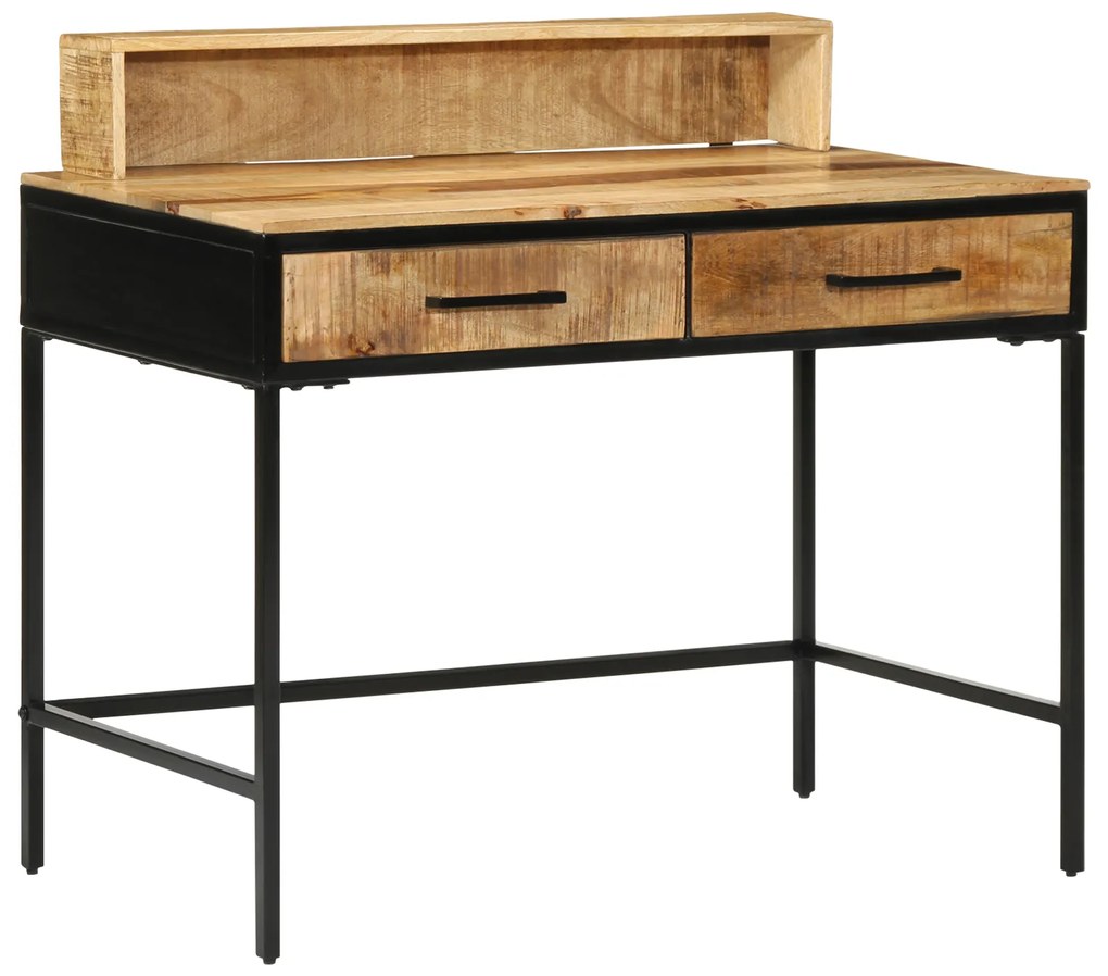 vidaXL Mesa de Consola 100x55x75 cm Madeira Rústica Sólida de Manga